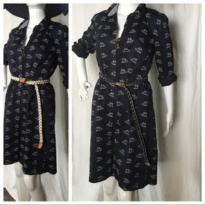 Vintage Tommy Hilfiger Nautical Print Dress